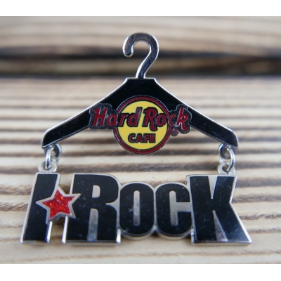 Hard Rock Cafe I LOVE ROCK Znaczek Blacha Pin